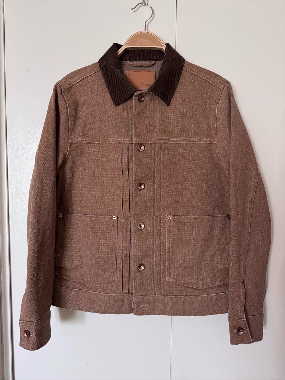 Taylor Stitch Ryder Jacket in Tobacco Chipped Canvas